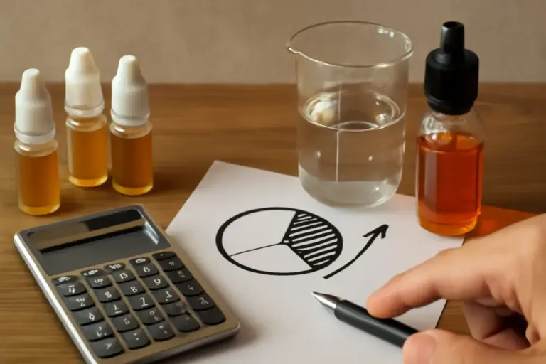 Come si calcola la percentuale di aroma nel DIY? Il segreto delle miscele perfette spiegato facile